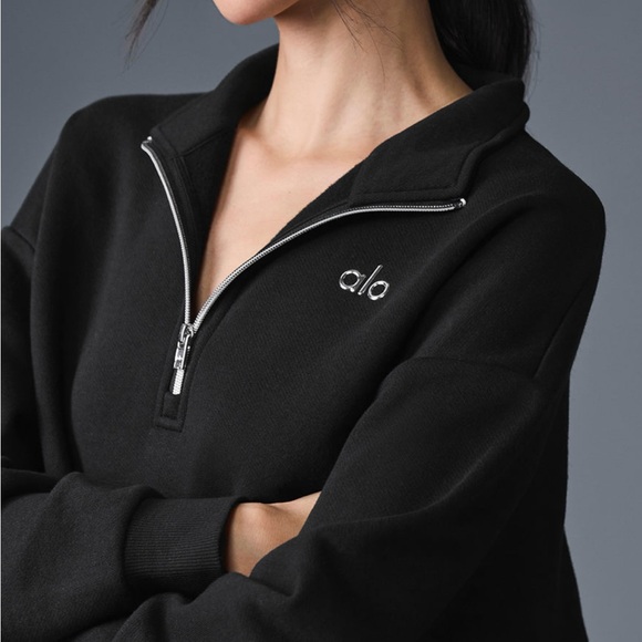 ALO Yoga Black Cowl Neck Sweater - Picture 3 of 4